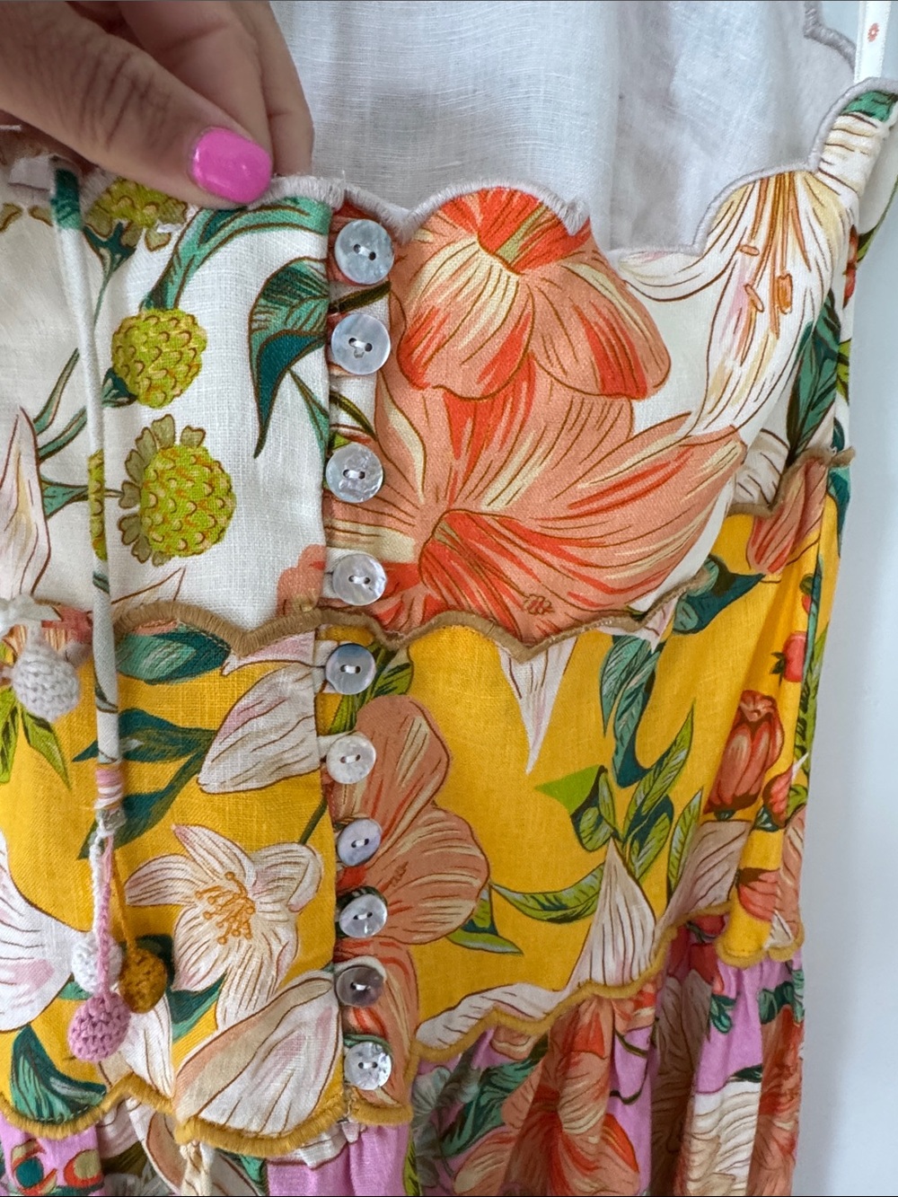 NWT Anthropologie Farm Rio Linen Halter Drop-Waist Midi Dress Size L - Picture 9 of 13